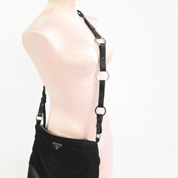 Authentic PRADA Tessuto Nylon messenger bag  with custom strap - Picture 3 of 6